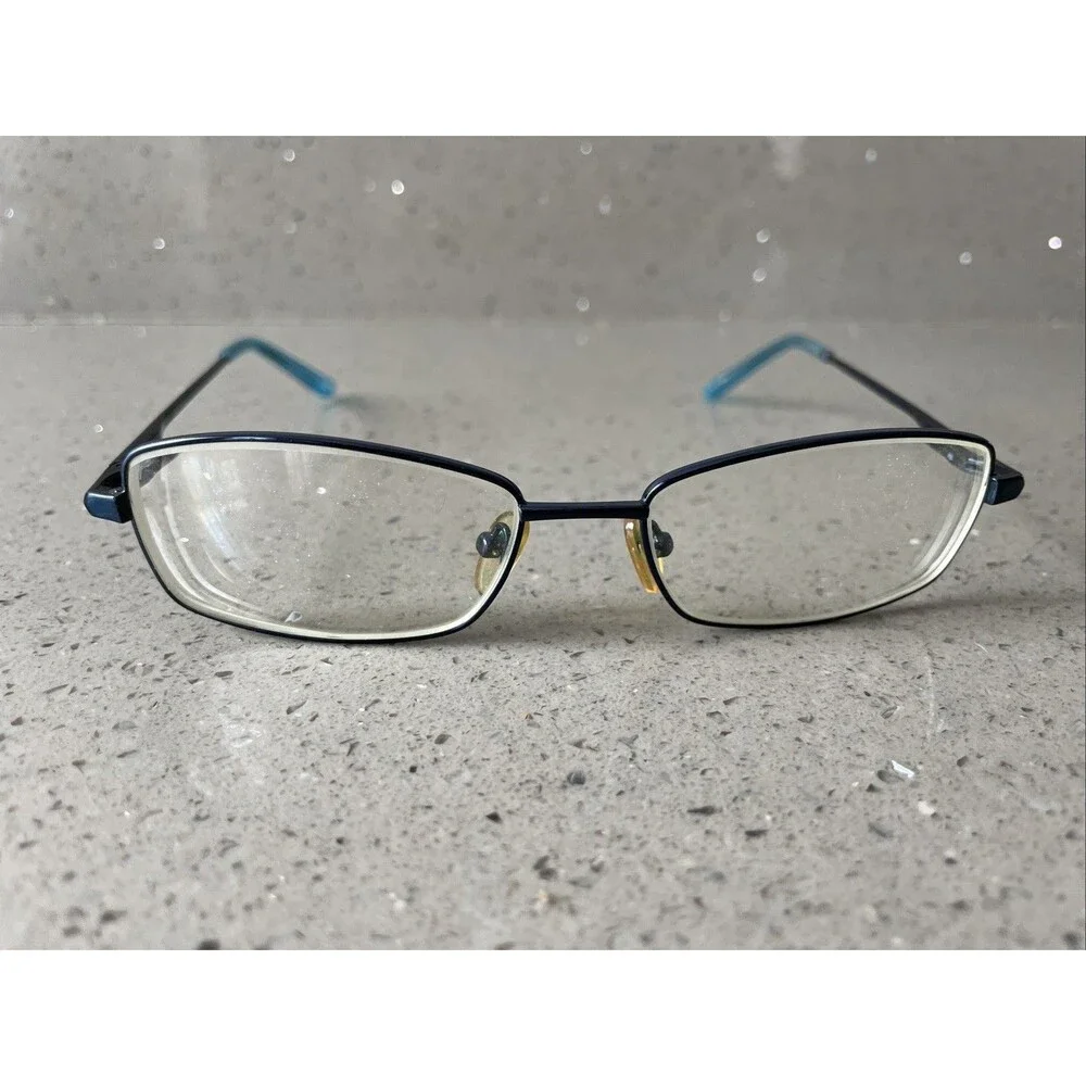 Unbranded WM1028 NV Navy Rectangle Full Rim 52-16-135 Eyeglasses Frames ONLY